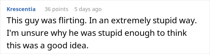Comment discussing a note left by an Amazon driver, questioning the approach used. Comment discussing a note left by an Amazon driver, questioning the approach used.