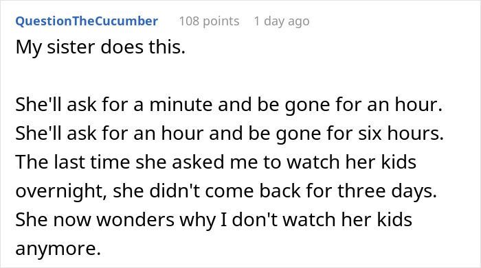 “AITA For ‘Abandoning’ My Niece Because My Sister Wouldn’t Come And Get Her?” “AITA For ‘Abandoning’ My Niece Because My Sister Wouldn’t Come And Get Her?”