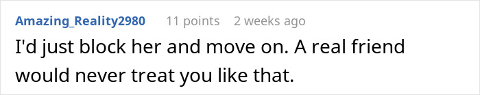 Reddit comment about friendship, saying a real friend wouldn't treat someone poorly. Reddit comment about friendship, saying a real friend wouldn't treat someone poorly.