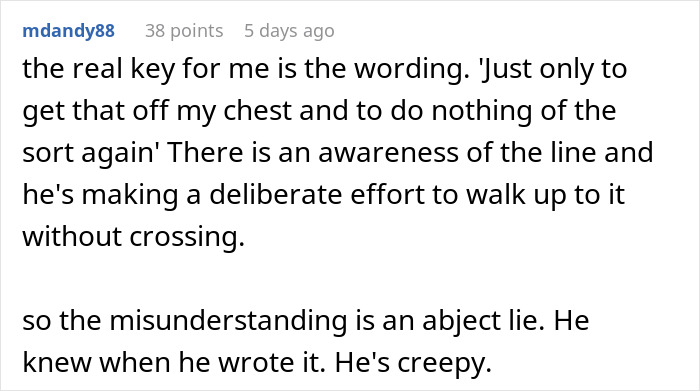 Reddit user discusses a note from Amazon driver, highlighting creepy wording and intentional boundary awareness. Reddit user discusses a note from Amazon driver, highlighting creepy wording and intentional boundary awareness.