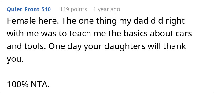 Dad’s Effort To Empower Stepdaughter Backfires, Wife Leaves Mid-Argument Over Gender Roles Dad’s Effort To Empower Stepdaughter Backfires, Wife Leaves Mid-Argument Over Gender Roles