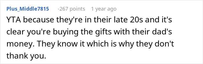 Woman Devastated After Adult Step-Kids Ruin Her Joy Of Gift-Giving, Decides To Step Away Woman Devastated After Adult Step-Kids Ruin Her Joy Of Gift-Giving, Decides To Step Away
