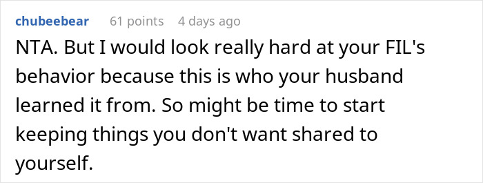 Reddit comment discussing behavior related to keeping a pregnancy private. Reddit comment discussing behavior related to keeping a pregnancy private.