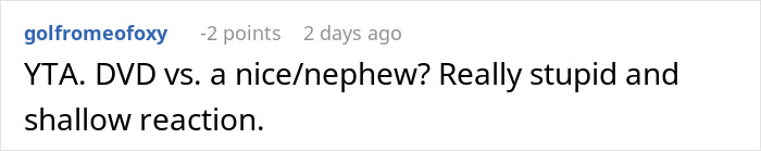 Reddit comment criticizing reaction to sister's pregnancy announcement as a Christmas present. Reddit comment criticizing reaction to sister's pregnancy announcement as a Christmas present.