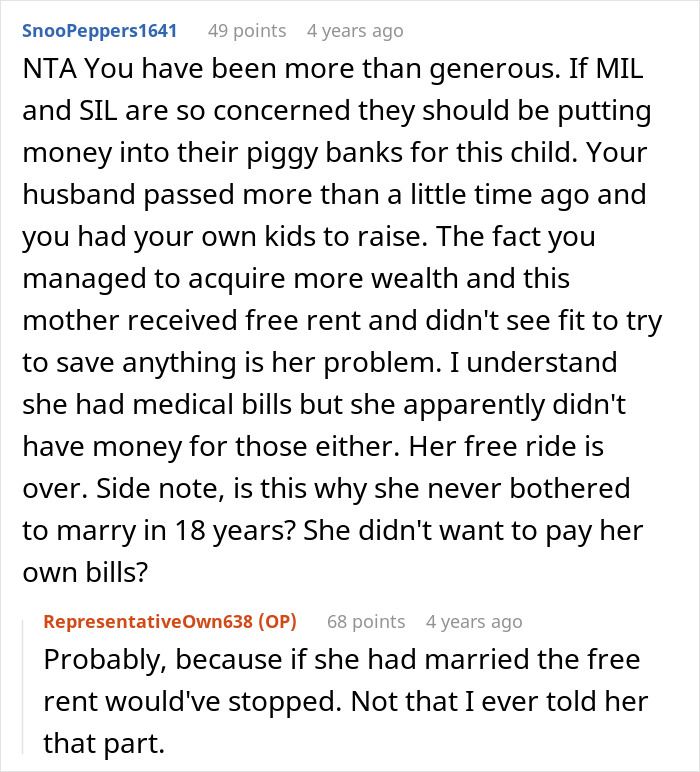 Text conversation about refusing to fund husband's affair child's expenses. Text conversation about refusing to fund husband's affair child's expenses.