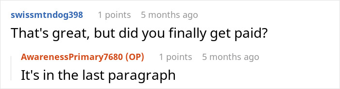Text exchange about payment and revenge spanning eight years. Text exchange about payment and revenge spanning eight years.