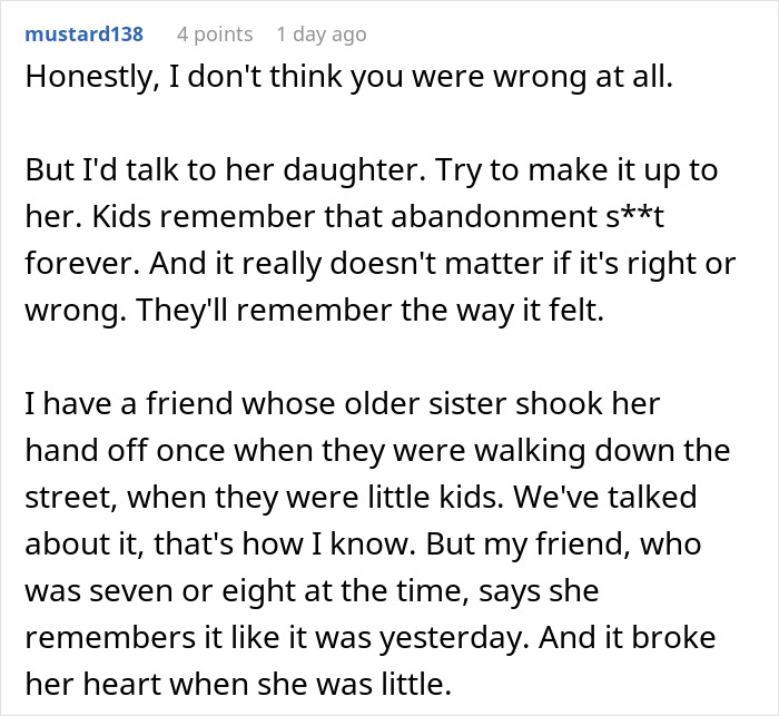“AITA For ‘Abandoning’ My Niece Because My Sister Wouldn’t Come And Get Her?” “AITA For ‘Abandoning’ My Niece Because My Sister Wouldn’t Come And Get Her?”