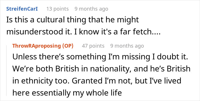 Online discussion about cultural misunderstandings and British nationality. Online discussion about cultural misunderstandings and British nationality.