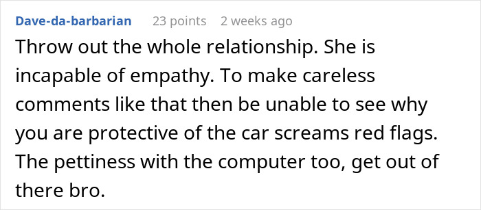 Man Sets Boundaries For His New Car After Girlfriend Totals Two Cars, Faces Backlash Man Sets Boundaries For His New Car After Girlfriend Totals Two Cars, Faces Backlash