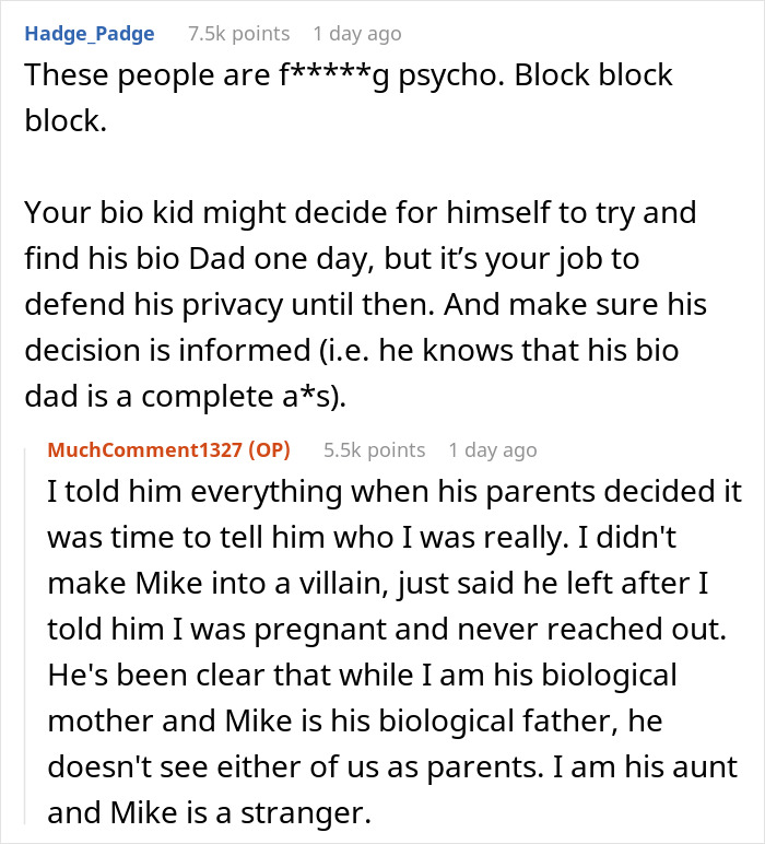 Reddit comments discussing a teen dumping pregnant girlfriend, adoption, and biological father. Reddit comments discussing a teen dumping pregnant girlfriend, adoption, and biological father.