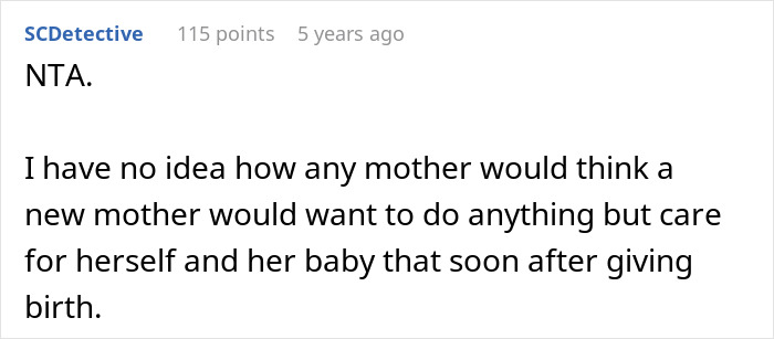 Reddit comment discusses mom guilt with a pregnant daughter, emphasizing support for new mothers postpartum. Reddit comment discusses mom guilt with a pregnant daughter, emphasizing support for new mothers postpartum.