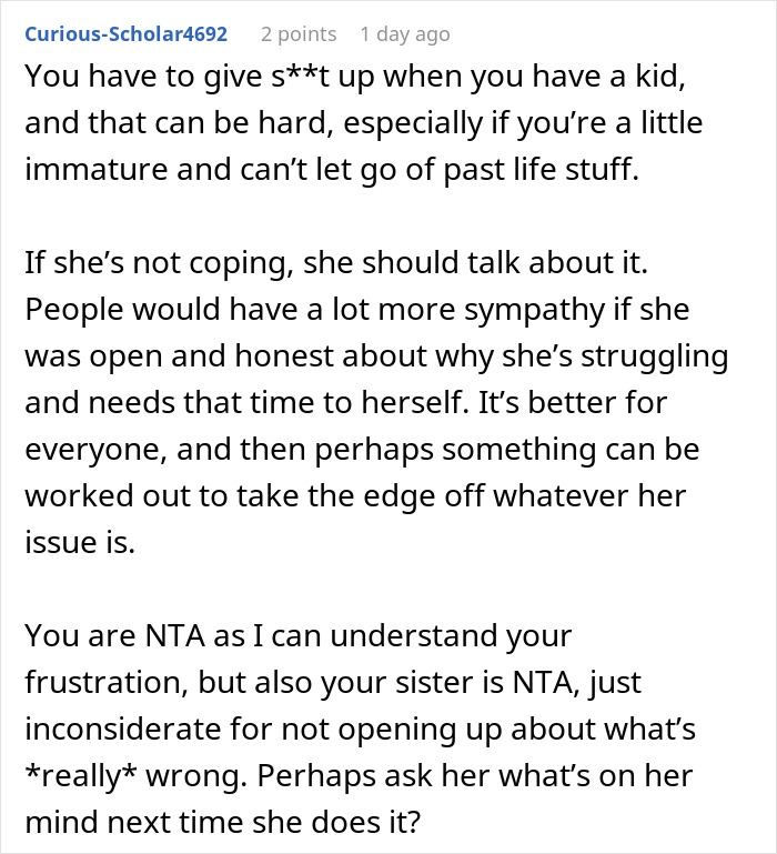 “AITA For ‘Abandoning’ My Niece Because My Sister Wouldn’t Come And Get Her?” “AITA For ‘Abandoning’ My Niece Because My Sister Wouldn’t Come And Get Her?”