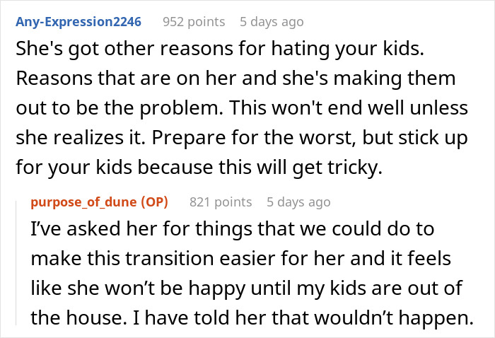 “AITAH For Telling My Wife She Can Leave Because I’m Not Kicking My Older Kids Out?” “AITAH For Telling My Wife She Can Leave Because I’m Not Kicking My Older Kids Out?”