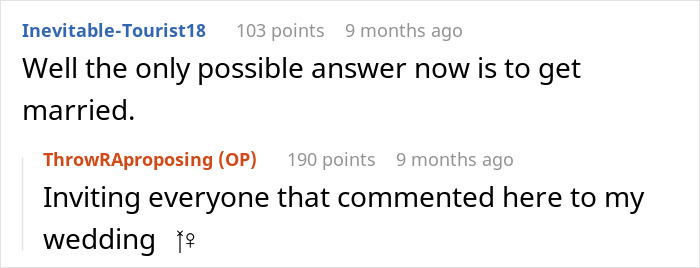Proposal rejection conversation with comments, highlighting wedding invitation. Proposal rejection conversation with comments, highlighting wedding invitation.