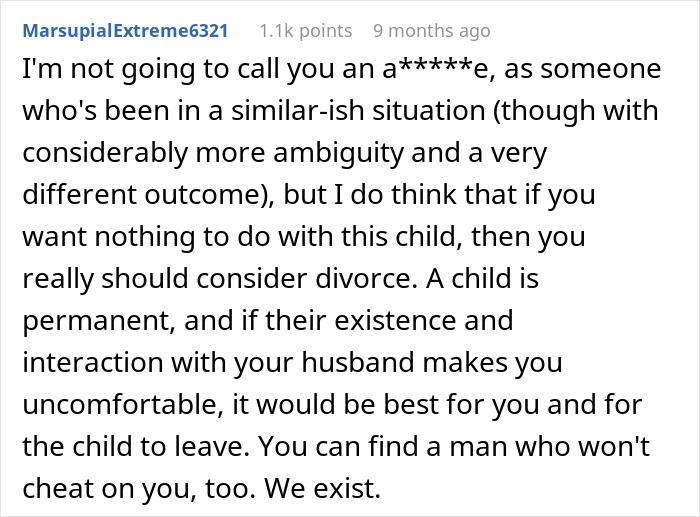 Text discussing divorce and custody advice in a complex relationship situation. Text discussing divorce and custody advice in a complex relationship situation.