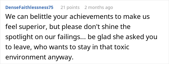 Reddit comment discussing feelings of insecurity about university achievements and a toxic family environment. Reddit comment discussing feelings of insecurity about university achievements and a toxic family environment.