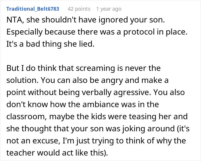 Teacher Reduced To Tears After Dad Berates Her For Ignoring His Son's Warnings That He's Unwell Teacher Reduced To Tears After Dad Berates Her For Ignoring His Son's Warnings That He's Unwell