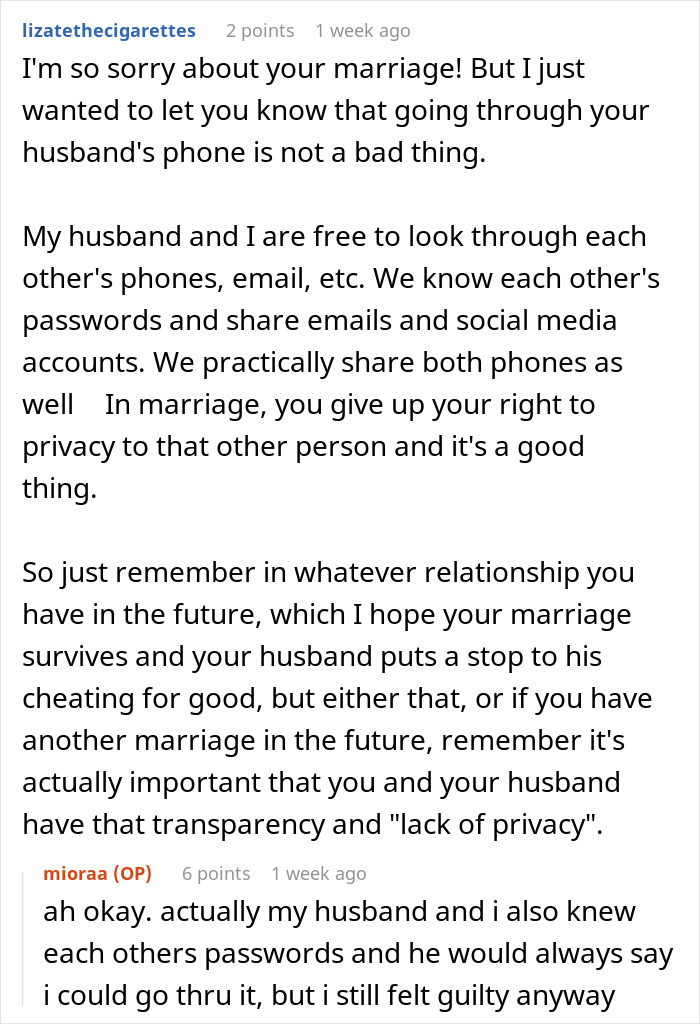 Reddit discussion about trust and privacy in marriage, related to online user jokes about stains. Reddit discussion about trust and privacy in marriage, related to online user jokes about stains.
