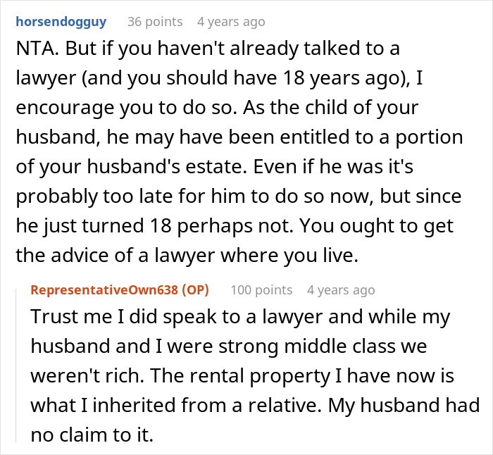 Reddit comments discussing a legal matter about a husband's affair child's fund. Reddit comments discussing a legal matter about a husband's affair child's fund.