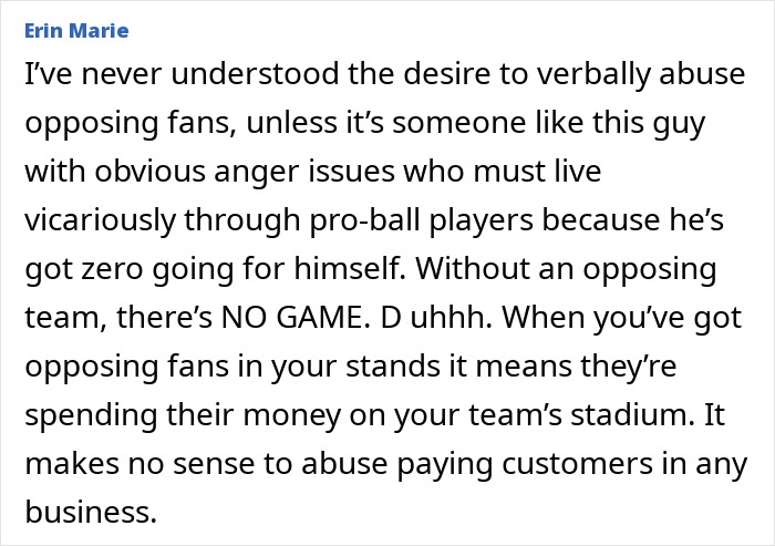 Text commentary on an abusive Eagles fan from an online sleuth's perspective. Text commentary on an abusive Eagles fan from an online sleuth's perspective.