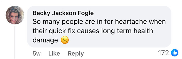 Comment on health risks of quick fixes like Ozempic. Comment on health risks of quick fixes like Ozempic.