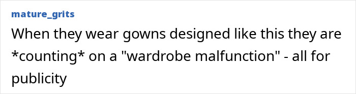 Text comment about wardrobe malfunctions in celebrity fashion, emphasizing publicity tactics. Text comment about wardrobe malfunctions in celebrity fashion, emphasizing publicity tactics.
