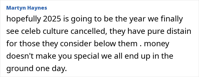 "Comment criticizing celebrities for ignoring water limits before LA wildfires. "Comment criticizing celebrities for ignoring water limits before LA wildfires.