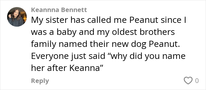 Comment on a family accidentally naming their dog after a cousin, causing confusion. Comment on a family accidentally naming their dog after a cousin, causing confusion.