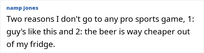 Comment criticizing abusive Eagles fan at a sports game. Comment criticizing abusive Eagles fan at a sports game.