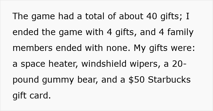 “Cruel And Heartless”: Guy Refuses To Share White Elephant Gift Win With Greedy Family “Cruel And Heartless”: Guy Refuses To Share White Elephant Gift Win With Greedy Family