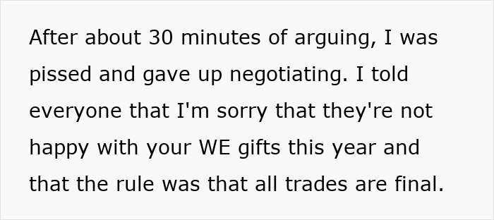 “Cruel And Heartless”: Guy Refuses To Share White Elephant Gift Win With Greedy Family “Cruel And Heartless”: Guy Refuses To Share White Elephant Gift Win With Greedy Family