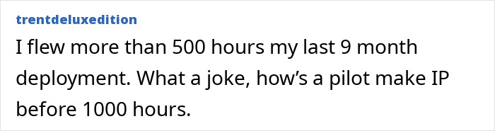 Text highlighting concerns about pilot training hours at civilian airports. Text highlighting concerns about pilot training hours at civilian airports.