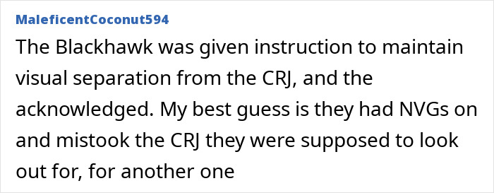 Text discussing concerning practice at civilian airports after DC crash. Text discussing concerning practice at civilian airports after DC crash.