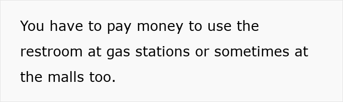Text about a German cultural practice of paying for restroom use in gas stations and malls. Text about a German cultural practice of paying for restroom use in gas stations and malls.
