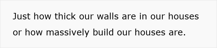 Text discussing the surprising thickness of German house walls and construction quality. Text discussing the surprising thickness of German house walls and construction quality.