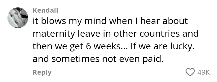 Comment highlights cultural insights on maternity leave differences between Germany and America. Comment highlights cultural insights on maternity leave differences between Germany and America.