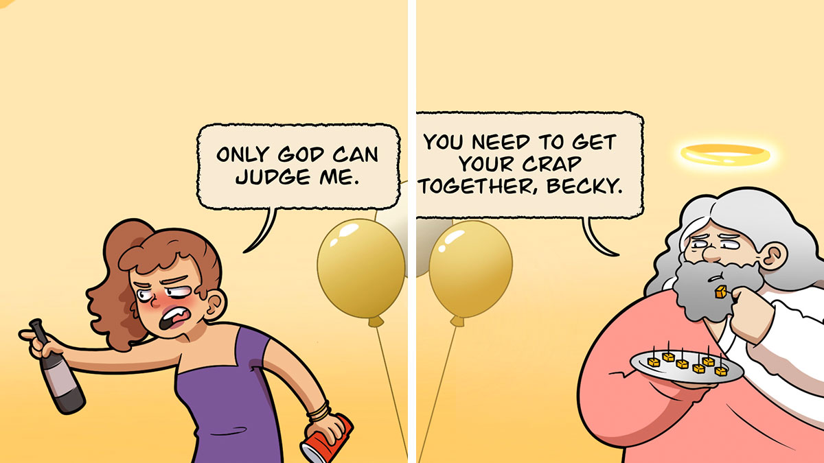 This Comic Series Uses Humor To Answer: What If God Had Human Struggles? (20 Pics)