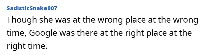 Comment on the disappearance of a woman, highlighting Google's role in her husband's closure. Comment on the disappearance of a woman, highlighting Google's role in her husband's closure.