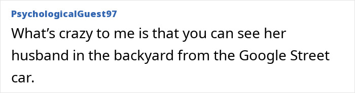 Comment on Google Street View spotting missing woman's husband. Comment on Google Street View spotting missing woman's husband.