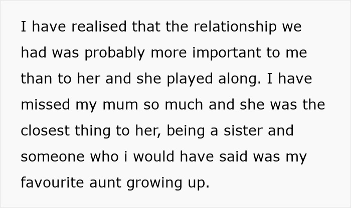 Text describing a sentimental reflection about a favorite aunt, related to Greedy Aunt Silverware Drama. Text describing a sentimental reflection about a favorite aunt, related to Greedy Aunt Silverware Drama.