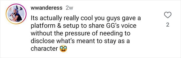 Comment discussing Gstaad Guy's parody work and platform with excitement emojis. Comment discussing Gstaad Guy's parody work and platform with excitement emojis.