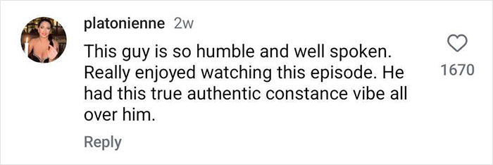 Comment praising a humble individual who left an Apple job to parody billionaires, noting an authentic vibe. Comment praising a humble individual who left an Apple job to parody billionaires, noting an authentic vibe.