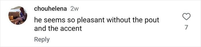 Comment under a post about Gstaad-Guy parodying billionaires online, highlighting a change in demeanor. Comment under a post about Gstaad-Guy parodying billionaires online, highlighting a change in demeanor.