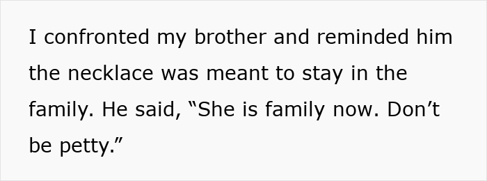 "Find Your Own Man": Woman Furious After SIL Demands Family Heirloom Back