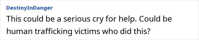 Text comment with conspiracy theory about mysterious "help" signs found on Google Earth. Text comment with conspiracy theory about mysterious "help" signs found on Google Earth.