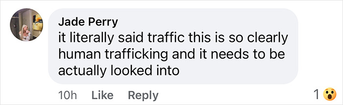 Comment about mysterious help signs sparking conspiracy theories, expressing concern over human trafficking. Comment about mysterious help signs sparking conspiracy theories, expressing concern over human trafficking.