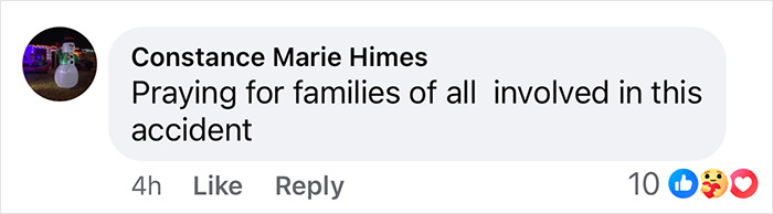 Comment offering prayers to families affected by American Airlines plane crash. Comment offering prayers to families affected by American Airlines plane crash.