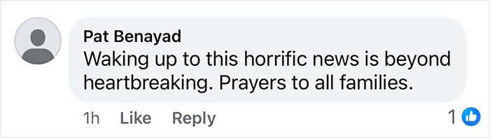 A comment expressing heartbreak about the tragic American Airlines DC plane crash. A comment expressing heartbreak about the tragic American Airlines DC plane crash.