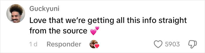 A social media comment praising a source about a dramatic wedding dress and veil, with 5903 likes. A social media comment praising a source about a dramatic wedding dress and veil, with 5903 likes.