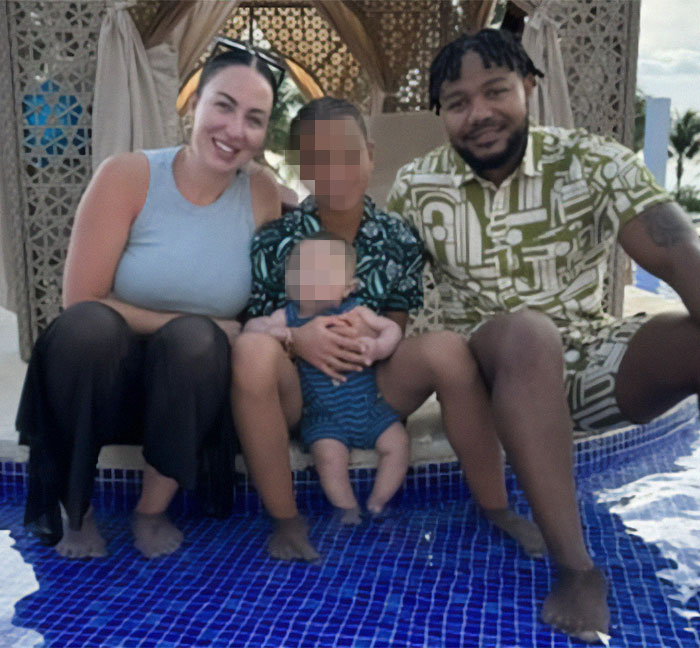 A family sitting by a pool at a Cancun resort, with the main SEO keyword 'Family Held Hostage'. A family sitting by a pool at a Cancun resort, with the main SEO keyword 'Family Held Hostage'.